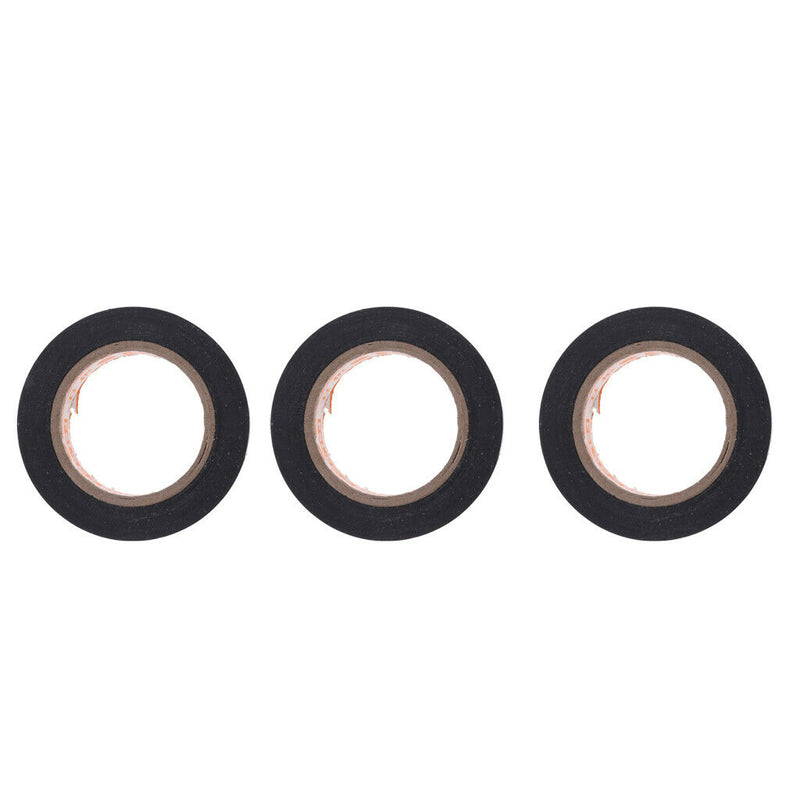 3 Pcs / Set High Quality 15m Electrician Insulating Tape Adhesive Tape Black