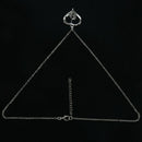 mother child Holding hands Heart-shaped Inlay Diamond Pendant Necklace
