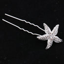 10 Pieces Sea Star Crystal Headpiece Fancy Hair Party Wedding Bride Jewelry
