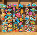 5x Cartoon Bubble Stickers Transport Cars Kids Bubble Stickers Christmas Gift 3C