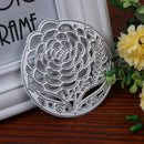Metal cutting dies round circle flowers with leaf Scrapbook album invitatio