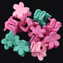 Flower-shaped Mini Hair Claws Hair Pins Hair Clips for Girls - 10pcs (Rando L9B3