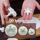 3pcs Snowflake Embossed Mould Fondant Cake Decoration Mold DIY Baking Tools