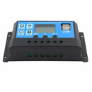 12/24 LCD Auto Solar Charge Controller PWM Dual USB Output Charger Regulator 30A