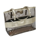 Waterproof Half Transparent Hand Bag, PVC Beach Bag and Polyester with Smal D1T1