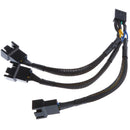15cm PWM 3 pin /4 pin 3 ways Y Splitter PC Fan Power Cable