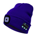2pcs Music Hat avec Hands-free LED Light Rechargeable ,Beanie-Bluetooth Hat for