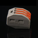 10Pcs 3 Pin Universal Compact Wire Wiring Connector Conductor Terminal Block  Z