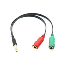 3.5mm Red And Green One to two Audio Cable Stereo Audio Y Splitter Cable Ada_kz