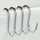4Pcs S Shape Hooks Chrome Steel Multi Use Garden Kitchen  Assorted for
