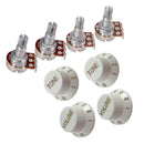 x Guitar Potentiometer Audio Pots A500K B500K OHM Replacement for Electric