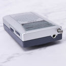 Small Pocket AM FM Radio Speaker Telescopic Antenna 3.5mm Earphone Jack ~S
