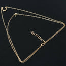 Single Letter U Piercing Flash Double Layer Alloy Necklace