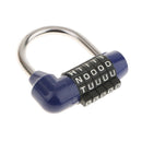 Zinc Alloy 5 Dial Letters Combination Padlock Code Password Lock Blue