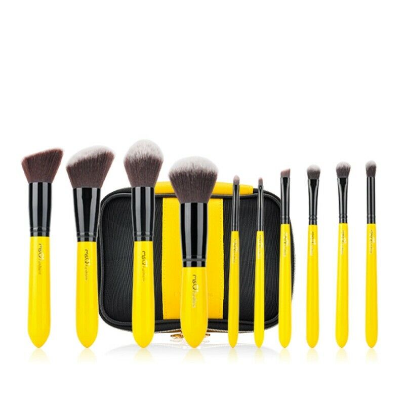 Msq 10Pcs Pro Makeup Brushes Set Face Basic Brush Blending Eyeshadow Lip Ma D2S6