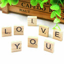 100pcs DIY English Words Wood puzzle Tiles Letter  NumberAlphabet Scrabbles W3R3