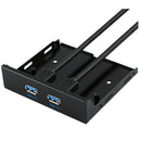 Motherboard 20Pin to USB3.0 2 Port Front Panel Bracket For 3.5 CD DVD Bay