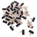 50pcs Mini Wooden Blackboard Clamps Note Folder Photo Clip Mark DIY Decor