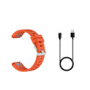 1m Charging Cable Data Sync Cradle + Silicone Wrist Band for Garmin Fenix 5