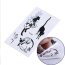 Waterproof Temporary Tattoo Stickers Black Cats Water Transfers Flash Tatoo ES