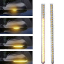 12V Car 28LED Rear View Mirror Blinker Light Turn Signal Bumper Strip Universal&
