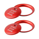 2PCS Red Car Engine Start Stop Button Switch Replace Cover Trim For Mazda CX5 4