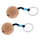 2x Floating Cork Keyring Water Buoyant Key Ring Key Chain Sailing Boat 3.5cm