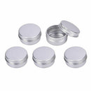 5 Pcs Aluminum Empty Lip Balm Cosmetic Travel Bottles Containers for Candy, M9M8