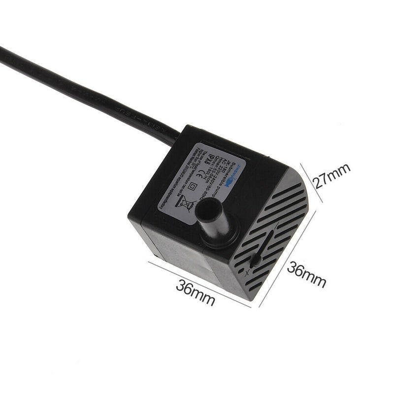 EU Plug 3W Durable Submersible Water Pump f. Aquarium Rockery Fountain Fish Tank