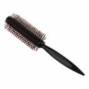 nylon Handle Round Bristles Curly Hair Brush Comb Black Red W1Q7