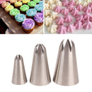 3PCS/Set Large Icing Piping Pastry Nozzle Tips Baking Tools Cake DecorSEAU