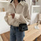 Women PU Leather Messenger Bag Chain Small Shoulder Satchel Bags (Black)