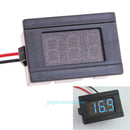0.36" DC 4.5-120V LED Voltmeter Digital Volt Meter Gauge Car Motorcycle Blue