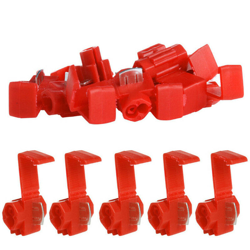 50PCS Red Electrical Cable Connectors Quick Splice Lock Wire Terminals Crimp Nw