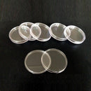 100PCS 40mm Applied Clear Round Cases Coin Storage Capsules Holder Plastic Box