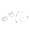 2 Way Walkie Talkie Headset PTT Mic Acoustic Tube Earpiece + Silicone Earbud