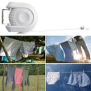 12M Retractable Clothesline Heavy Duty Portable Clothes Dryer with Adjustab N6W9