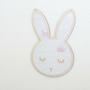 Wooden Rabbit Wall Hanging Mirror Decor Baby Kid's Room Nursery Ornament