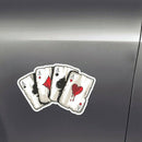 Car Stickers, Funny Poker Pattern Truck Vehicle Body Window Reflective Stic