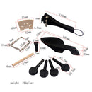 Violin Ebony Parts Set 4/4 Tuning Pegs with Chinrest Endpin Tailpiece Bridge