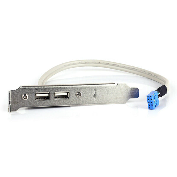9Pin Motherboard Female Header to Dual USB 2.0 Adapter Cable for Desktop PC