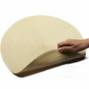 Indoor & Outdoor Round Woven Placemat, Set of 6 Perfect for Fall, Dinner Pa