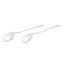 Solid Polished Stainless Steel Set of 2 Round Soup Spoons R8J9