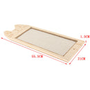 Pet Cat Kitten Wooden Scratch Plate Scratcher Pad Seize Catch Board Mat S
