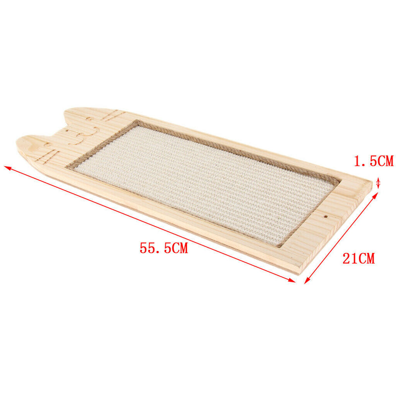 Pet Cat Kitten Wooden Scratch Plate Scratcher Pad Seize Catch Board Mat S