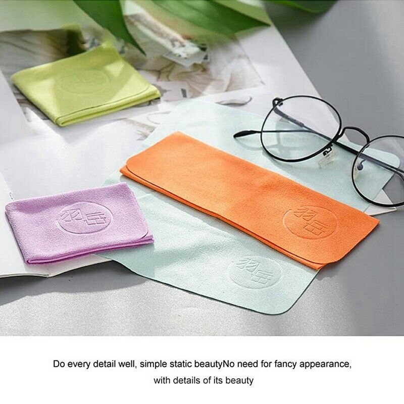 10 Pcs Glasses Cloth Eyeglasses Chamois Cloth Microfiber Cleaning Cloth Wip A3K4