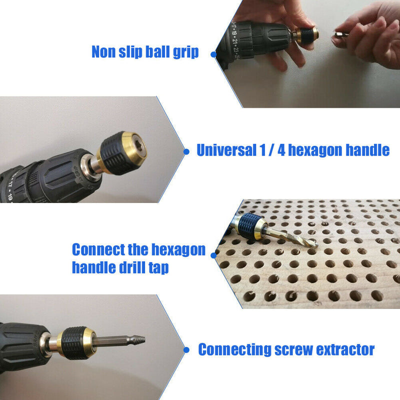 60mm Mini Hexagonal Screwdriver 1/4 Hex Shank Impact Driver Drill Chuck Durable
