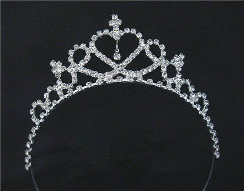 Kids Girls Child Wedding Prom Crystal Rhinestones Tiara Princess Crown Headbands