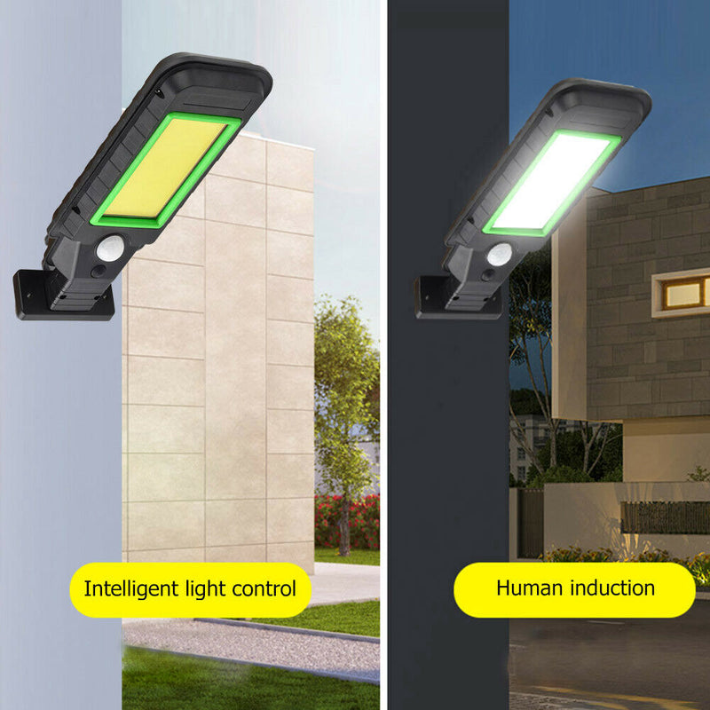 Solar Street Light Human Body Sensor Wall Lamp  (128COB+Remote Control) A