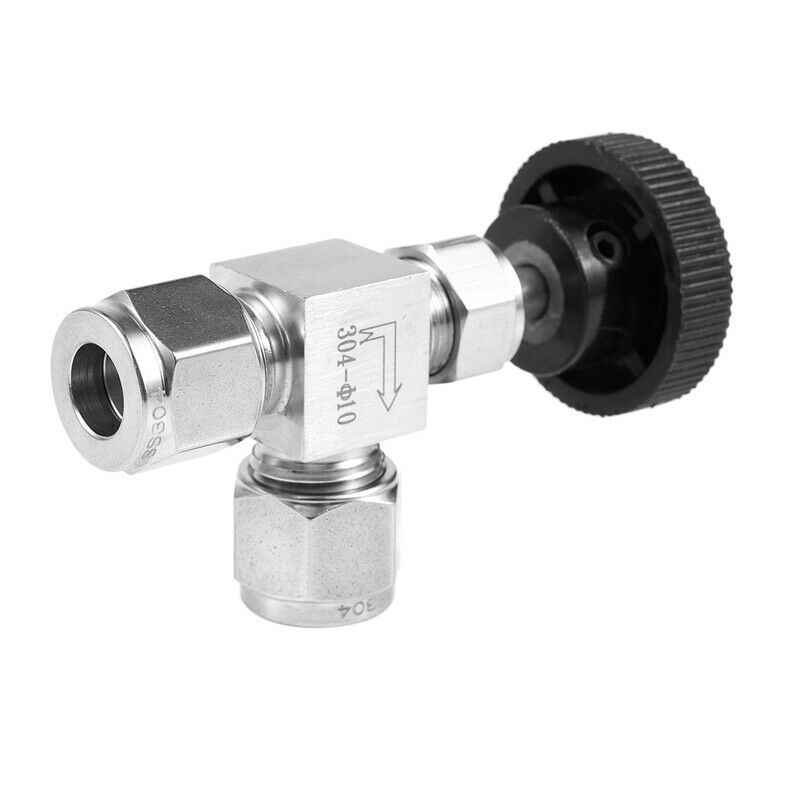 Adjustable Right Angle Needle 10Mm Hard Tube Ss304 Flow Control Shut Off Cr U7L2
